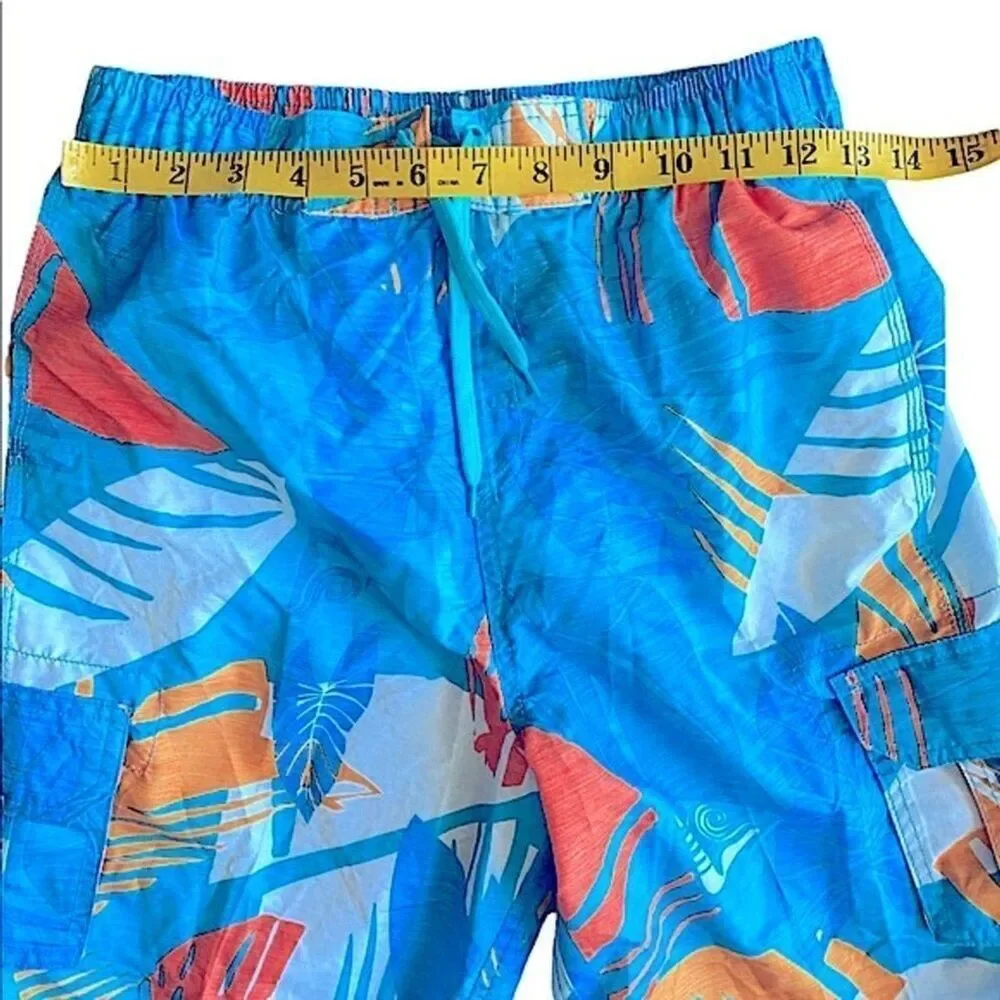 Kanu Swim Surf Trunks Boys Large 14/16 Tropical Beach Coastal Hawaiian